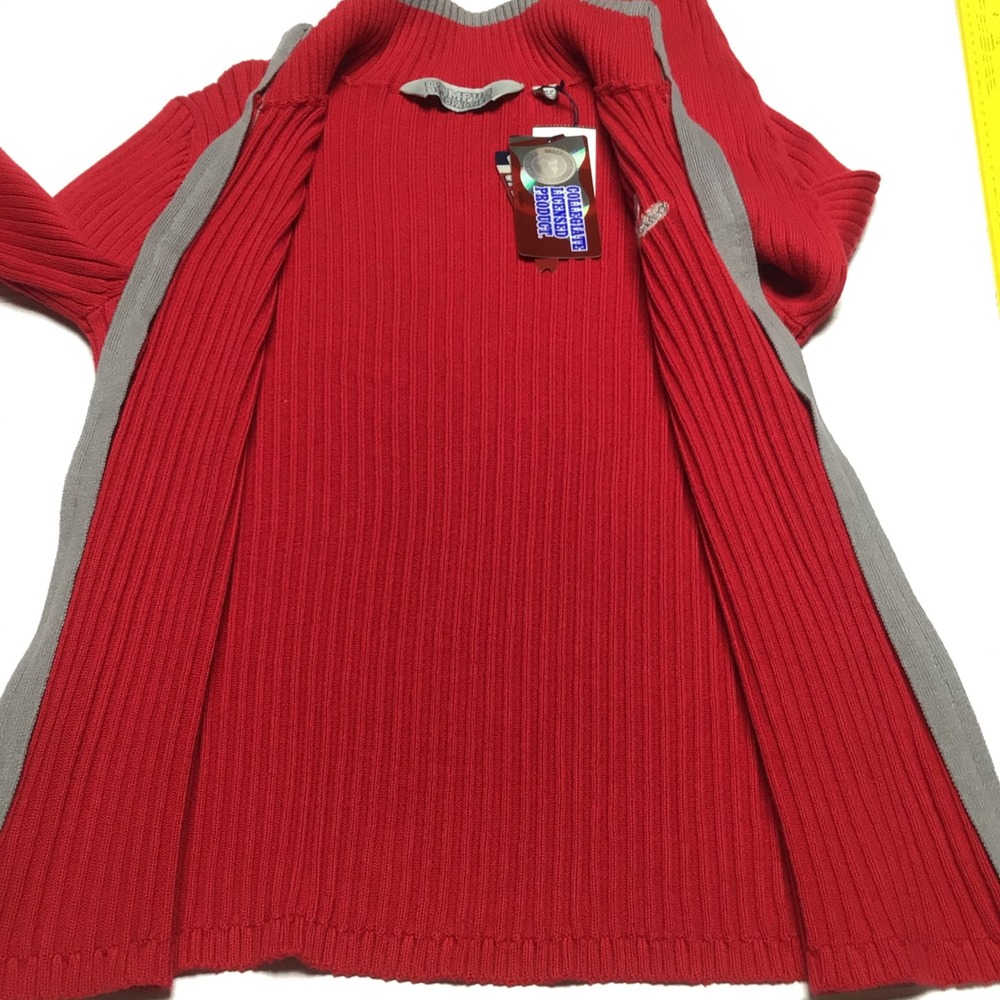 Ohio State Buckeyes Ribbed Zip Embroidered Logo Collegiate Sweater Women's Small - Picture 6 of 9